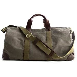 Custom Vintage Large Capacity Men’s Weekend Bags Duffel Bag Waterproof Canvas Travel Gym Bag for Outdoor Activities