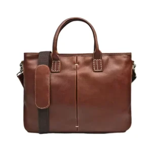 Custom Vintage Shoulder Crossbody Cowhide Cow Real Leather Laptop Office Bag Briefcase Men’s Genuine Leather Messenger Bag