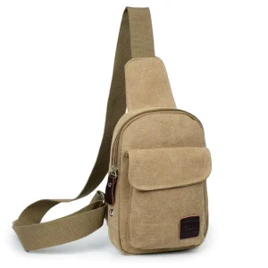Custom Waterproof Canvas Men’s Chest Bag Men’s Messenger Bags Casual Men’s Sling Bag Waterproof Side Bag for Men
