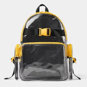 Custom Waterproof Clear PVC Transparent Backpack Travel Bag for Men