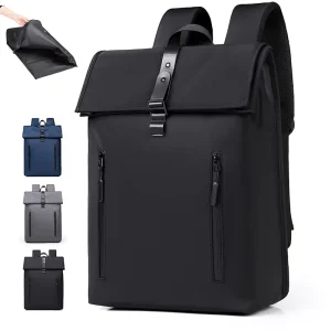 Custom Waterproof Durable Travel Men’s Rolltop Laptop Backpacks Casual Fashion Student College Computer Bags Backpack