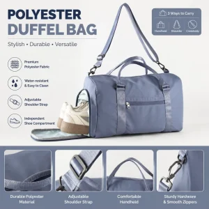 Custom Waterproof Gym Travel Duffel Bag Large Capacity Fitness Sports Crossbody Overnight Weekender Bag