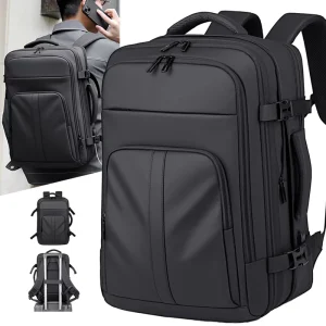 Custom Waterproof Oxford Business Laptop Bag Rucksack Expandable Flight Approved Travel Backpack with Logo USB Port