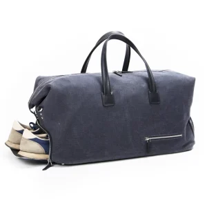 Custom Waterproof Waxed Canvas Men’s Sport Gym Duffle Travel Bag With Shoes Compartment