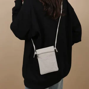 Custom Women’s Men’s Mini Crossbody Messenger Bag Waterproof Nylon Mobile Phone Purse Zipper Closure
