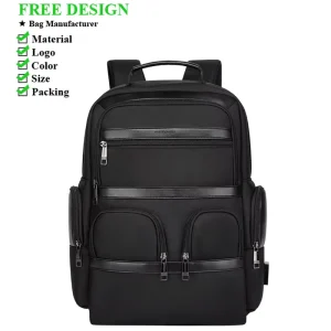 Custom logo Large Capacity Student School Laptop Backpack Waterproof High-quality Travel Laptop Backpack with USB