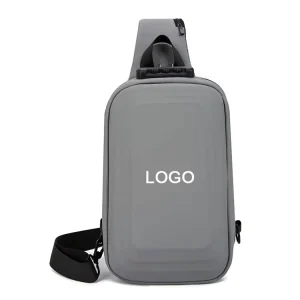 Custom logo Men Anti Theft Crossbody Sling Bag Hard Shell Crossbody Box Bag Designer Chest Bag Hard Shell Withpassword Lock