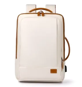 Custom logo Men’s Notebook Backpack Fashionable Multi functional Waterproof Travel Backpack Casual Student Laptop Bag with USB