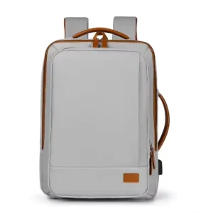 Custom logo Men’s Notebook Backpack Fashionable Multi functional Waterproof Travel Backpack Casual Student Laptop Bag with USB