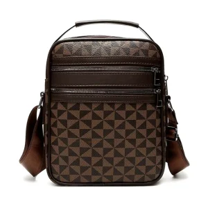 Custom logo Outdoor Luxury Men’s Genuine Leather Travel Handmade Vintage Fashion Messenger Shoulder Crossbody Bag