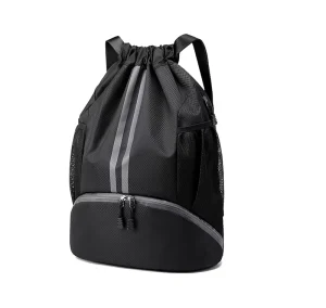 Custom logo Sublimation Women Large Basketball Bag Hiking Men Gym Bag Sports Outdoor Drawstring Backpack Bucket