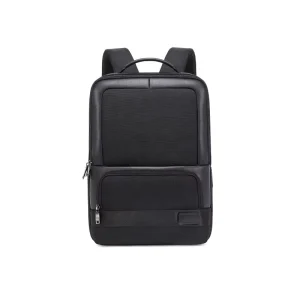 Customizable Business Commuter Backpack PU Waterproof 20-35L Men’s Travel Computer Bag Air Cushion Strap Solid Color Laptop