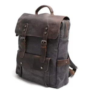 Customizable Genuine Leather Vintage Backpack Bag Multi-function Men’s Travel Rucksack Laptop Backpack