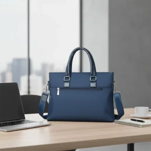 Customizable High Quality Fashion Men’s Waterproof Handbag with Zipper Closure and Oxford Material for Business Travel Leisure