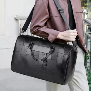 Customizable LOGO Large Capacity Men’s Fashion Travel Fitness Bag Duffle Handbag Shoulder Tote Bag for Travel Daily Use