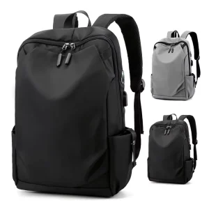 Customizable LOGO Men’s Business Backpack Multifunctional Laptop Bag for Outdoor Travel Student School Polyester Lining