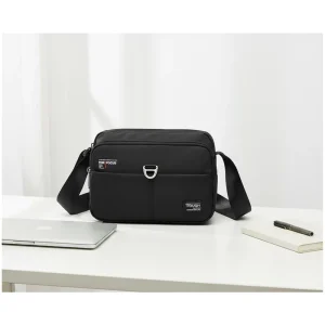 Customizable LOGO Men’s Small Crossbody Bag Korean Style Versatile Shoulder Bag Casual Simple Backpack Student Bag Polyester