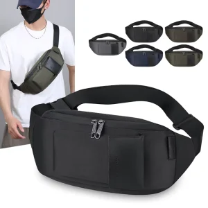 Customizable Lightweight Waterproof Oxford Crossbody Bag Fashionable Zipper Trendy Chest Pack for Modern Lifestyle