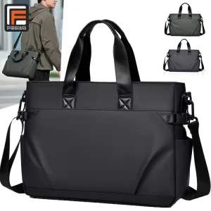 Customizable Logo High Quality Men’s Laptop Briefcase Bag Waterproof Crossbody Shoulder Business Handbag for Daily Commute