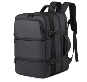 Customizable Men’s Laptop School Bag High Density Lightweight Nylon Vacuum Compression TSA Lock Business Backpack