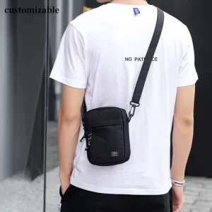 Customizable Men’s Trendy Brand Crossbody Bag Mini Summer Fashion Shoulder Bag with Logo Decoration Factory Direct Sales