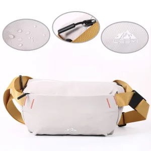 Customizable Recycled RPET Fanny Pack Unisex Casual Outdoor Travel Waist Bag Zipper Closure Water Resistant Polyester