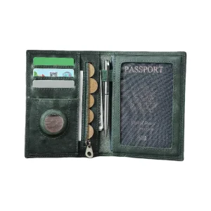 Customizable Vintage Men’s Genuine Leather Travel Documents Wallet RFID Organiser Passport Cover Card Holder Certificate Bag