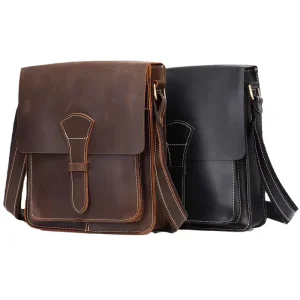 Customization Vintage Genuine Leather Waterproof Camera Backpack Messenger Bag Large Capacity Zipper Closure Men’s