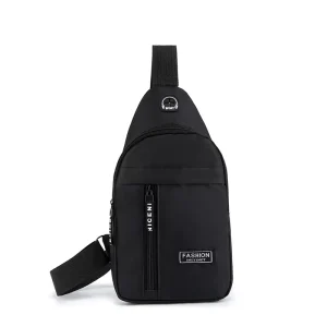 Customize Logo Men’s Outdoor Sports Chest Bag Polyester Fashion Waterproof Trendy Street Hiking Backpack Mountaineering