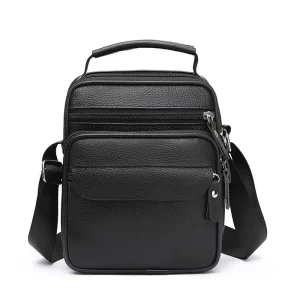 Customize Sling Bag Genuine Leather Waterproof Crossbody Chest Bag Top Handle Retro Fashion Messenger Bags for Men