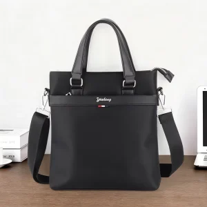 Customized 14 Inch Notebook Briefcase Men’s Casual Crossbody Bag Waterproof Business Travel Office Shoulder Bag