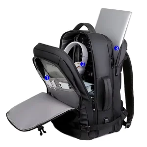 Customized Anti Theft Expandable Laptop Backpack USB Charger Port Waterproof High Quality Backpack for Men