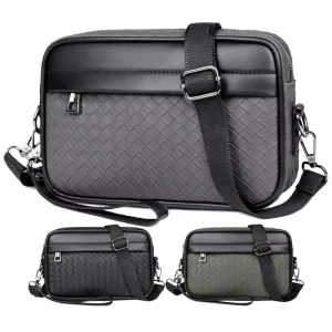 Customized Business Messenger Bag Crossbody Flap Shoulder Bag Handbag for Men PU Leather