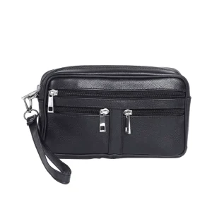 Customized Genuine Leather Waterproof Anti-Theft Zipper Closure Men’s Crossbody Shoulder Bag Fashionable Lightweight