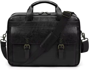 Customized Inch Laptop Bag Vintage Leather Waterproof Laptop Briefcases Large Computer Satchel Bag Messenger Bag