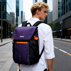 Customized Large Capacity Waterproof Men’s Backpack Fashionable Travel Laptop Backpack with Customized logo