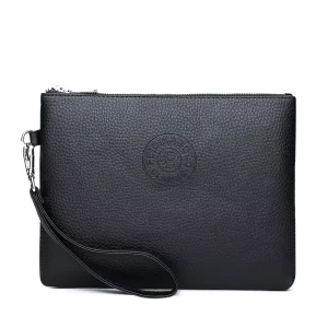 Customized Logo Fashion PU Soft Leather Wallet for Men Large Capacity Phone Bag Coin Purse Handbag