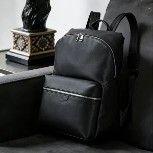 Customized Logo Large Capacity Business Men’s PU Backpack Fashionable Waterproof Laptop Backpack
