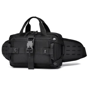 Customized Logo Large Capacity Men’s Waist Bag Durable Waterproof Oxford Cloth with Zipper Fashionable Chest Bag for Outdoor Use