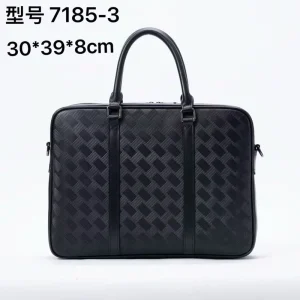 Customized Logo Leather Simple Casual Briefcase Office Travel Large Capacity Men’s Shoulder Bag Handbag