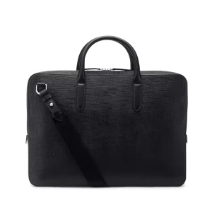 Customized Logo Men’s Genuine Leather Soft Briefcase Business Office Cross body Laptop Handbag