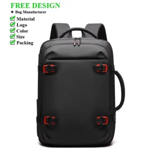 Customized Logo Men’s Minimalist USB Fashionable Laptop Backpack Large Capacity Durable Water Proof Oxford Bag with Compartment