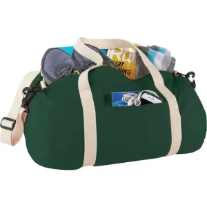 Customized Logo Unisex Cotton Canvas Gym Sport Tote Duffel Bag Zipper Closure Portable Large Capacity Travel Duffle Bags