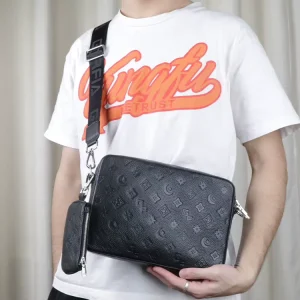 Customized Luxury Business Leisure Men’s Waterproof Pu Leather Shoulder Crossbody Bag