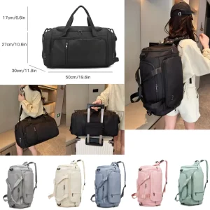 Customized Luxury Gym Bag for Travel Oxford Multifunctional Open Closure Design Outdoor Sports Custom Printed