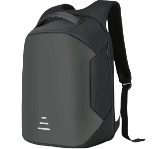 Customized Male Waterproof Genuine Leather Waxy Canvas Backpack Business Briefcase Smart School Laptop Backpack for Boys