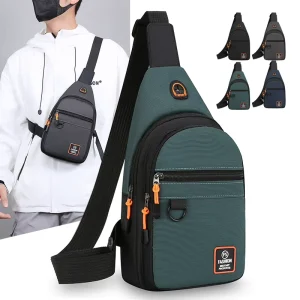 Customized Men’s Business Chest Bag Multilayer Shoulder Crossbody Bag Wear resistant Men’s Bag