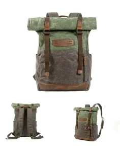 Customized Men’s Canvas Business Travel Backpack Fashionable Waterproof Anti theft Laptop Backpack
