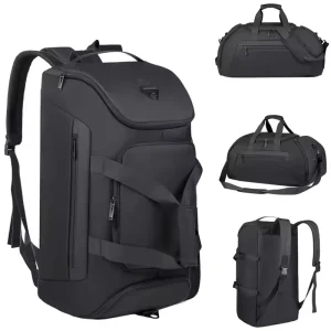 Customized Mens Gym Bag Waterproof Sports Duffel Bags 40L Travel Backpack Weekender Overnight Bag With Shoe Compartment