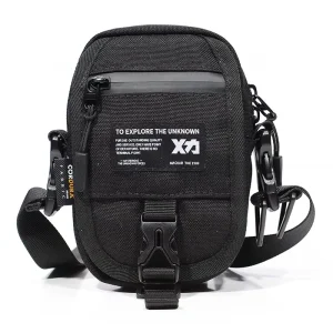 Customized Men’s Polyester Shoulder Crossbody Messenger Bags Fashion Wear Resistant with Solid Color Pattern